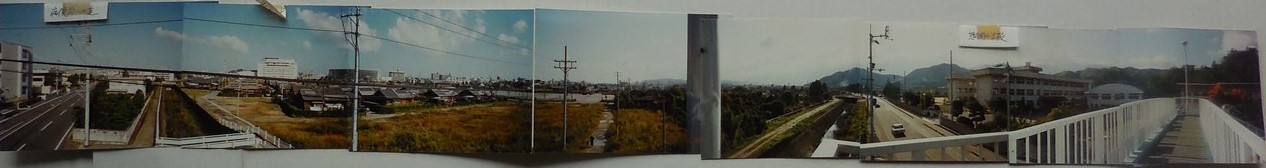 小学校歩道橋より前田社宅方面